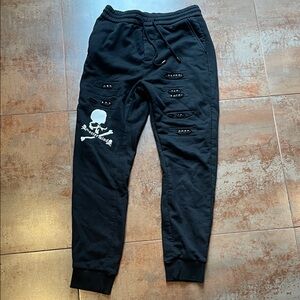 Mastermind Japan Black Skull Logo Pants